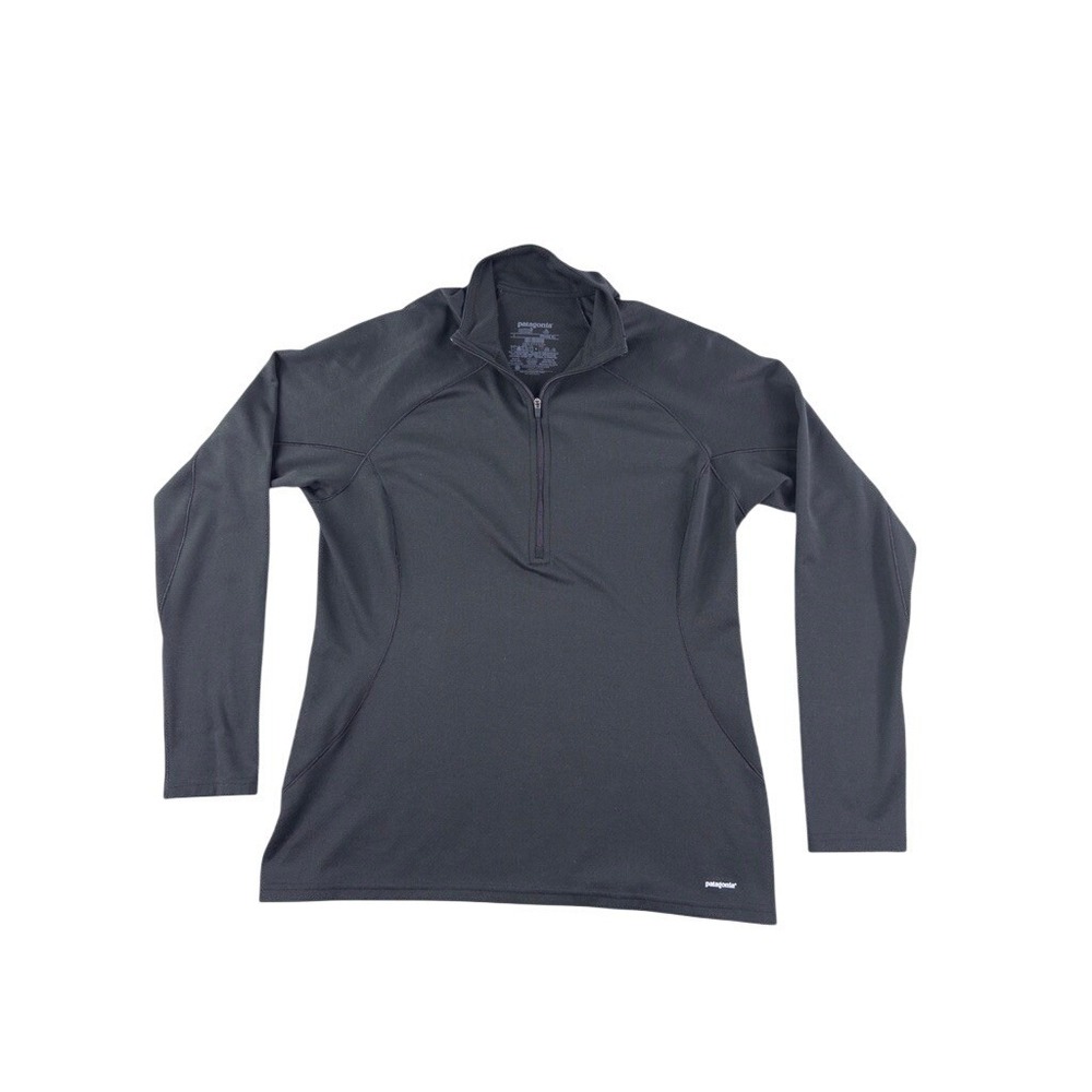 Patagonia Womens Baselayer Black L Capilene 3 Midweight Long Sleeve Top Outdoor - Picture 1 of 6